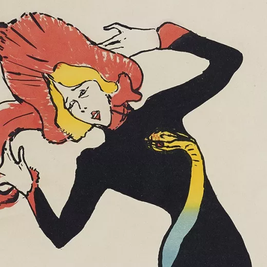 femme lithographie couleur